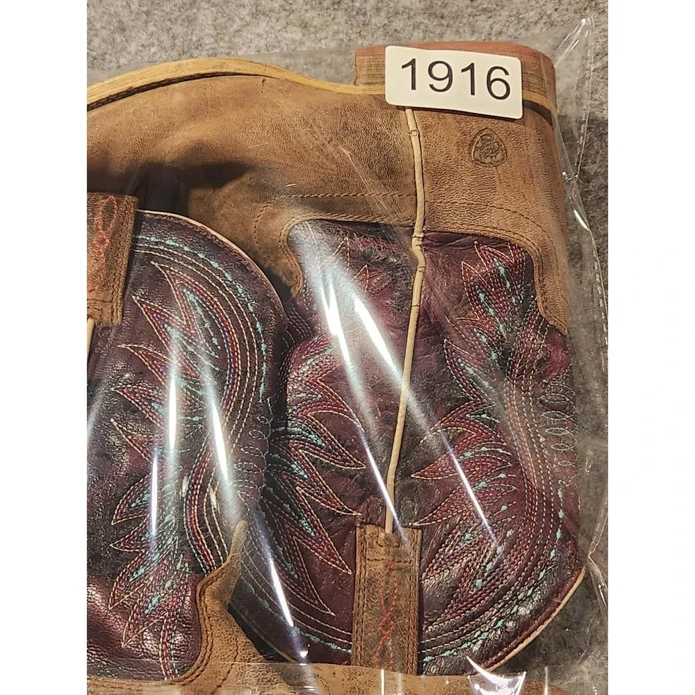Ariat Boots Girls Size 13 Brown Leather Western Embroidered Cowgirl 10022071